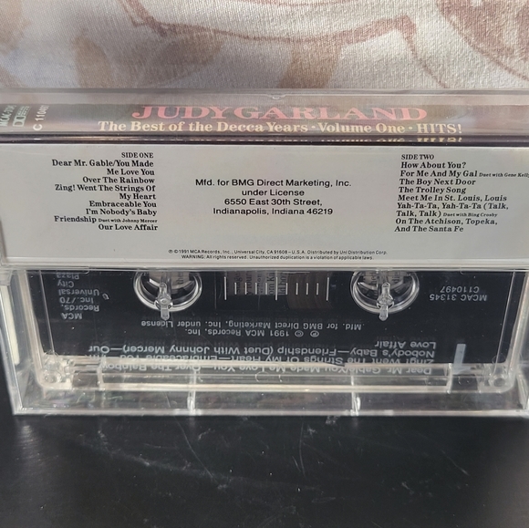 Judy Garland The Best of the Decca Years Cassette - Picture 2 of 6